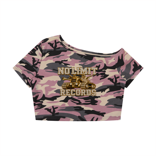No Limit Records Shoulder Crop Tee